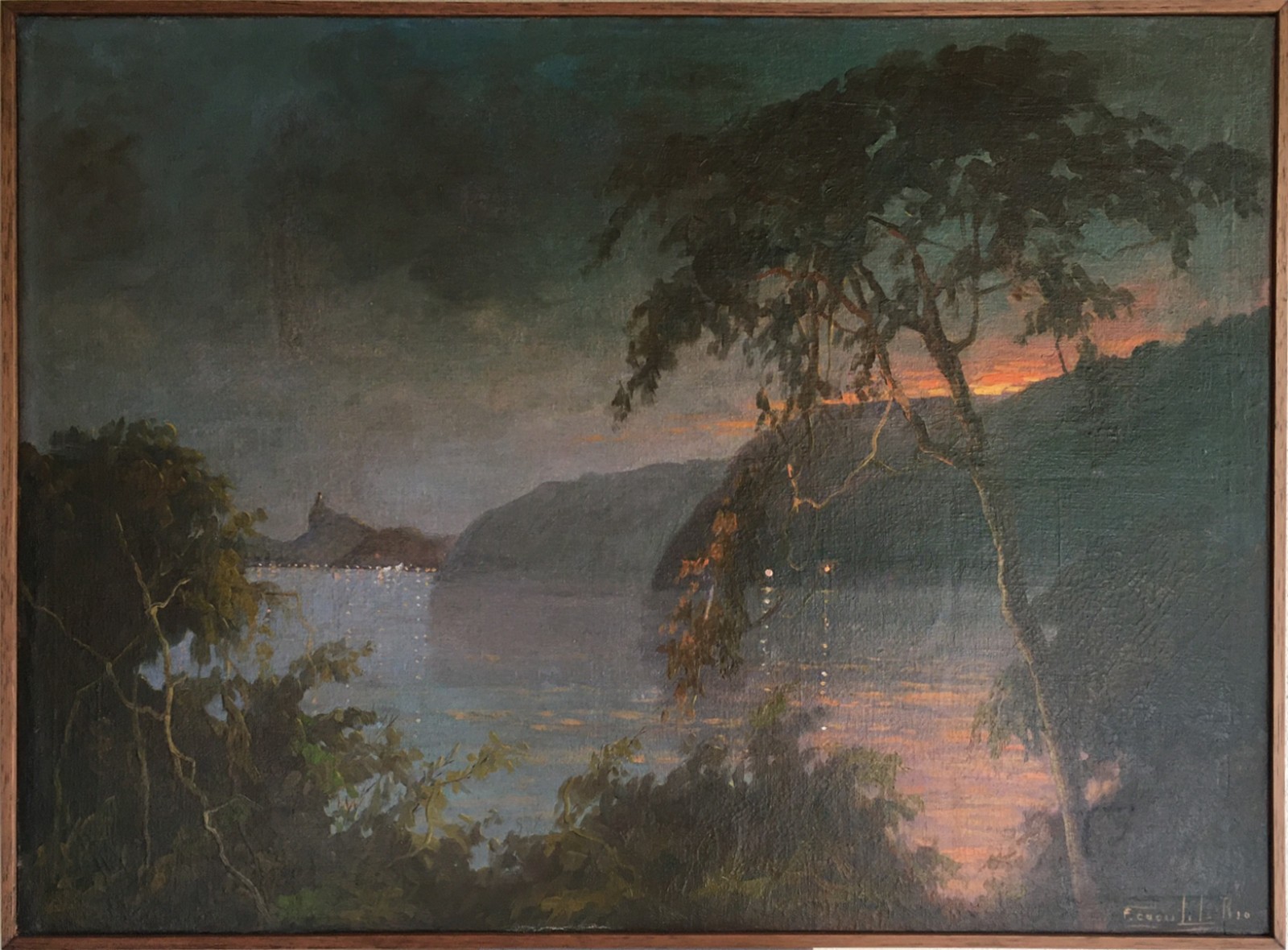 Francisco Coculilo (1893-1971), Crepúsculo na Bahia de Guanabara - foto 3 de 4