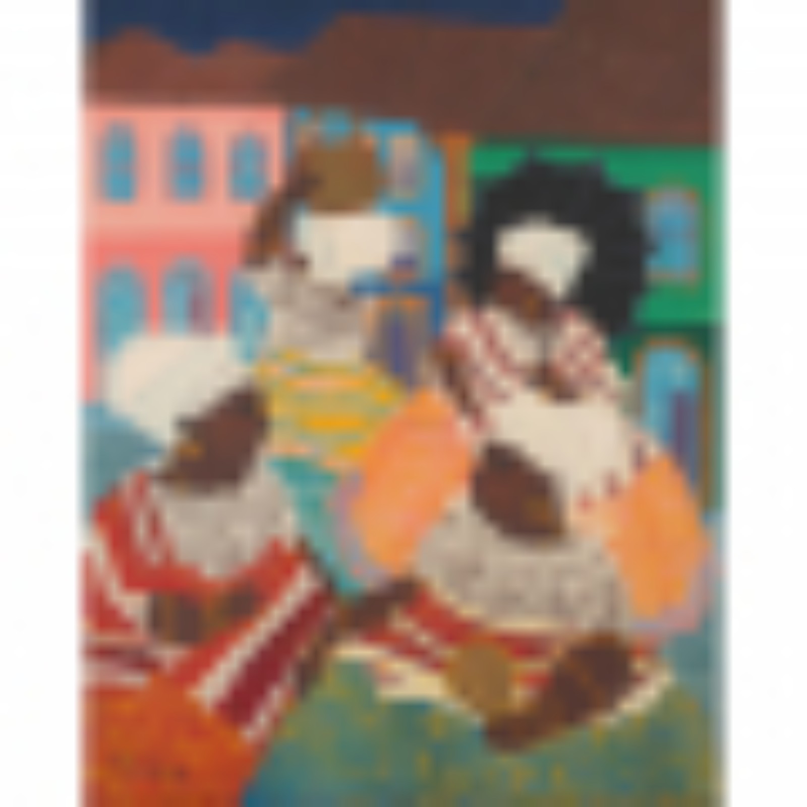 Ivan Morais. Baianas. Óleo s/ tela, ass. dat. 66 inf. esq. 64 x 50cm... - foto 2 de 3