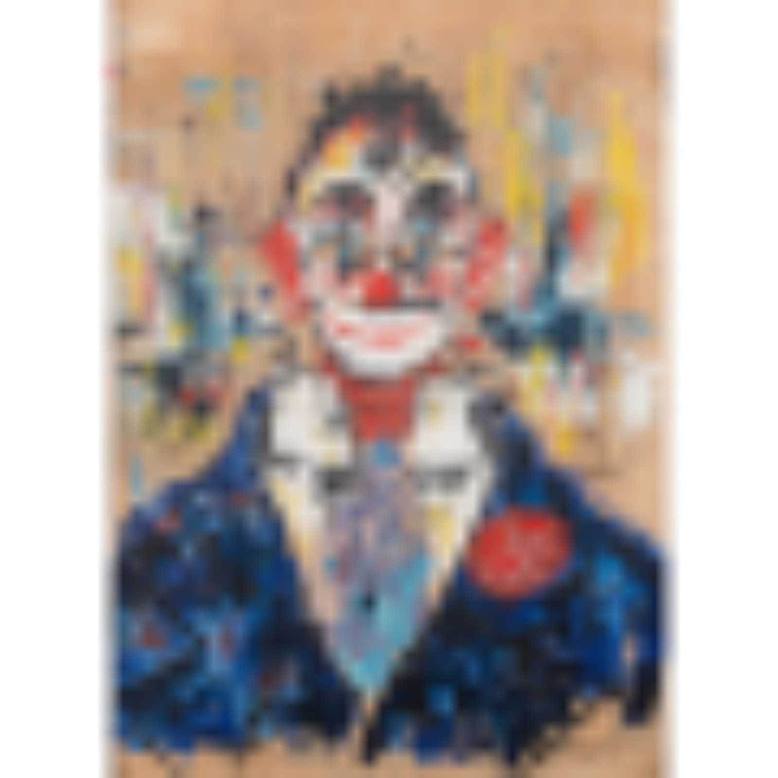 Moacir Andrade. Palhaço. Óleo s/ papel, ass. dat. 1963, sit. Manaus... - foto 2 de 3