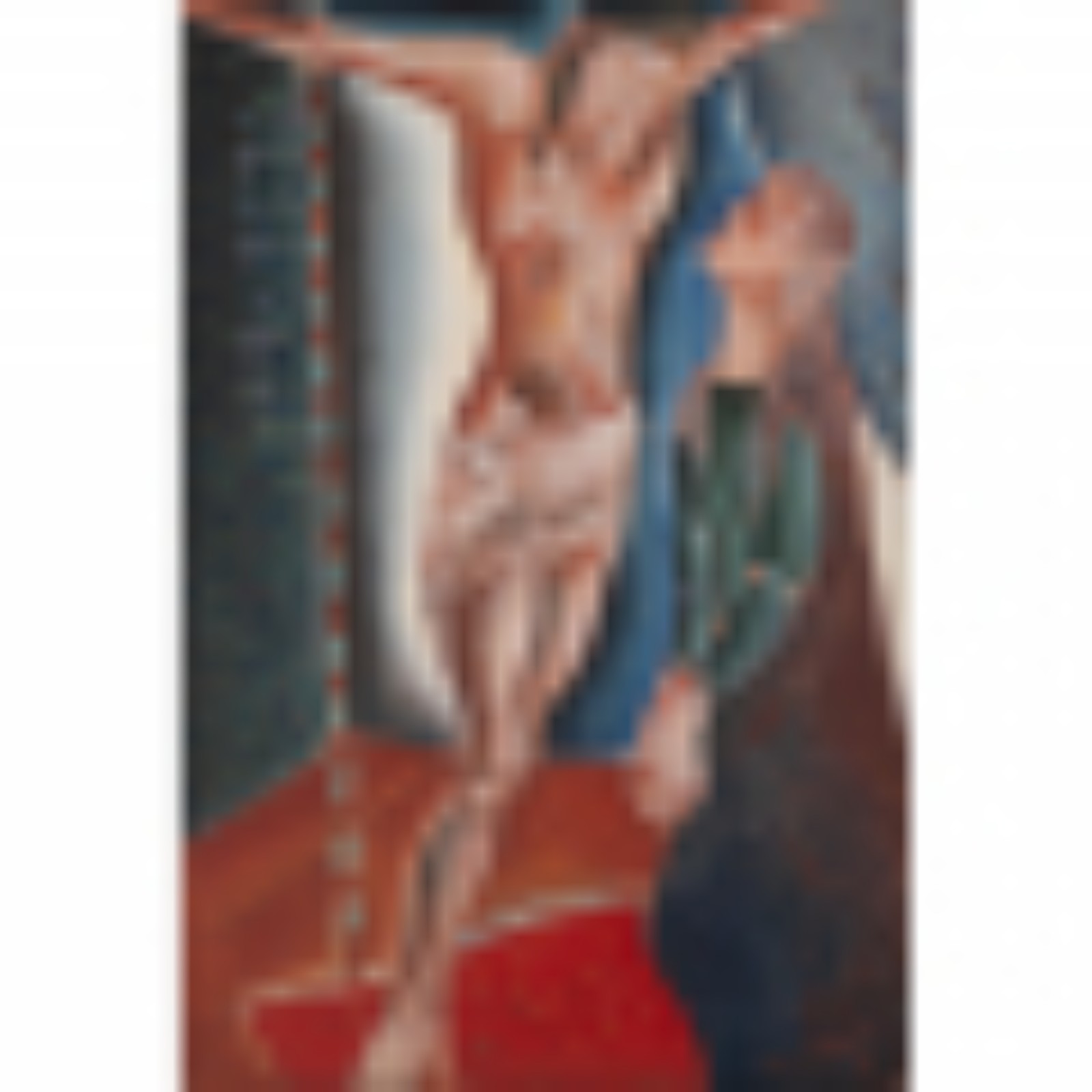 Mário Mendonça. Crucificação com Tapete Vermelho. Óleo s/ tela, ass... - foto 2 de 3