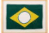 Raul Mourão (1967),  - Raul Mourão.The New Brazilian Flag # 2 (2019). Tecido colado s/ papel, ass. titulado no verso e numerado x/666 no verso da bandeira. 22 x 32,5cm