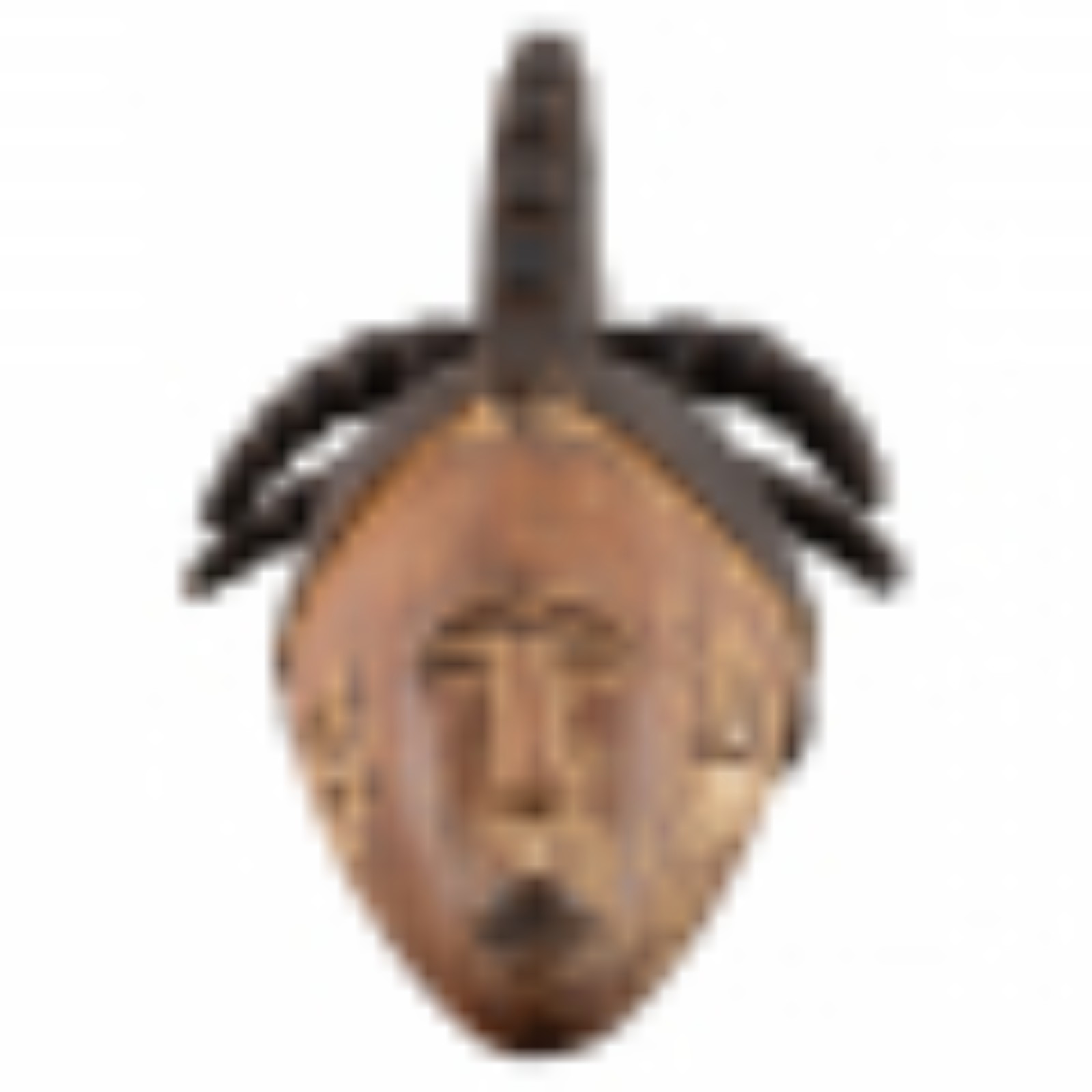 Máscara Igbo. Escultura em madeira (Nigéria). 47 x 25 x 30cm - foto 2 de 3