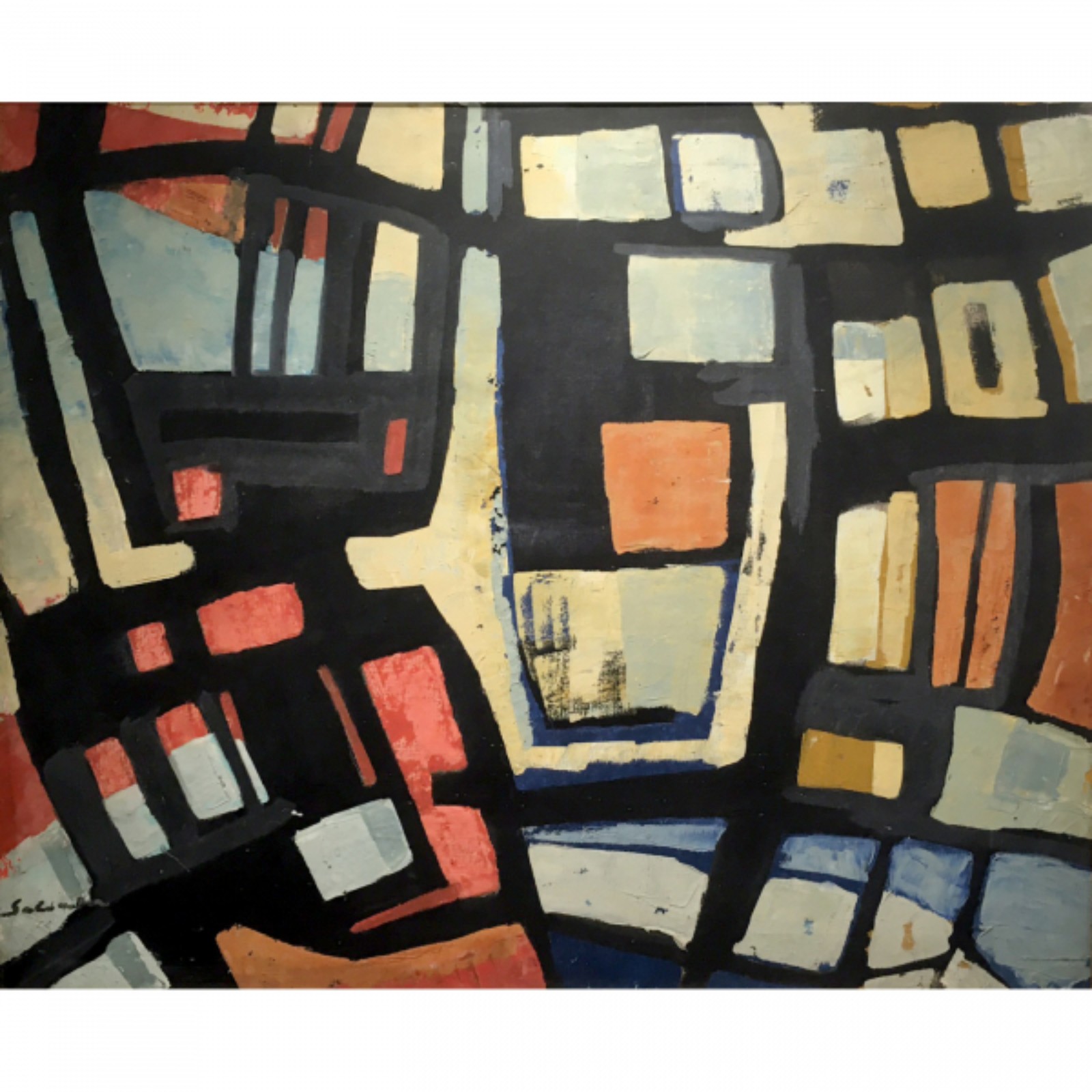 Firmino Saldanha - Sem Título. Óleo s/ tela, ass. lat. esq. 54 x 64 cm