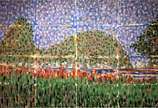 Fernando Mendonça (1962),  - Flores Tropicalientes, o Rio que mora em mim. Acrílica s/ tela, ass. dat. 2013, tit. sit. Rio e com dedicatória no verso. 150 x 100 cm