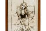 Milton Dacosta (1915-1988),  - Menina. Tinta ferrogálica s/ papel, ass. dat. 1942 inf. dir. 16,5 x 12 cm