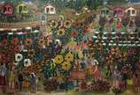 MIRANDA (1907-1985), Floricultura - Óleo s/ chapa madeira, ass. inf. esq. (1983). Com etiqueta do Museu Internacional de Arte Naif no verso<br>