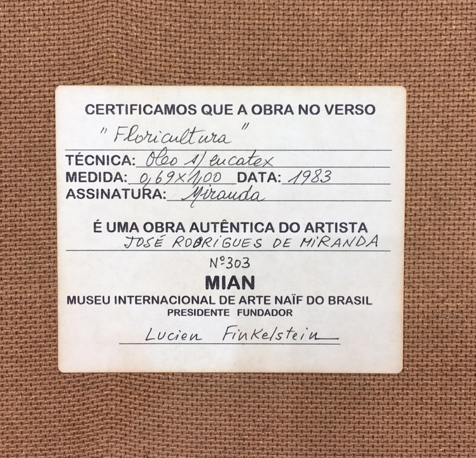 MIRANDA (1907-1985), Floricultura - foto 3 de 4