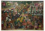MIRANDA (1907-1985), Floricultura - Óleo s/ chapa madeira, ass. inf. esq. (1983). Com etiqueta do Museu Internacional de Arte Naif no verso<br>