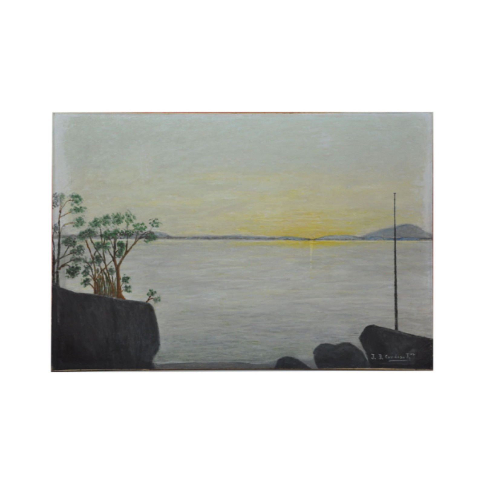 Cardosinho. Alvorada. Óleo s/ madeira, ass. inf. dir. 36 x 53cm - foto 1 de 2