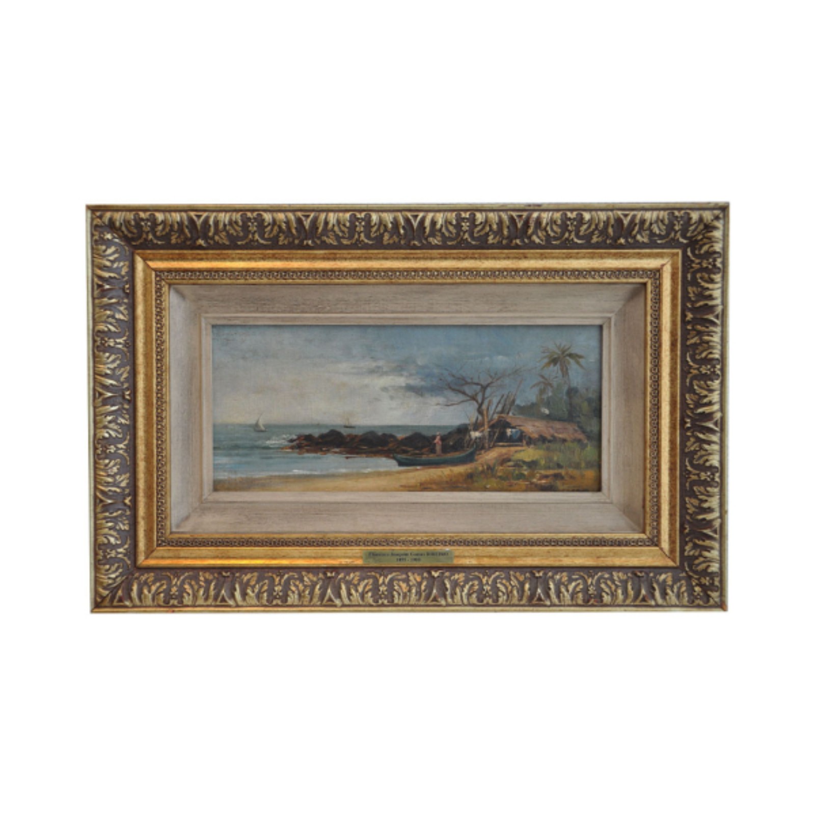 Francisco Ribeiro. Paisagem marinha. Óleo s/ tela, ass. inf. dir... - foto 1 de 2