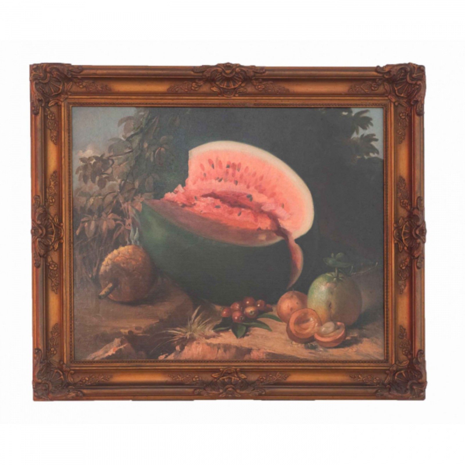 Estevão Silva - Frutas Brasileiras. Óleo s/ tela, ass. dat. 1884 inf... - foto 1 de 2
