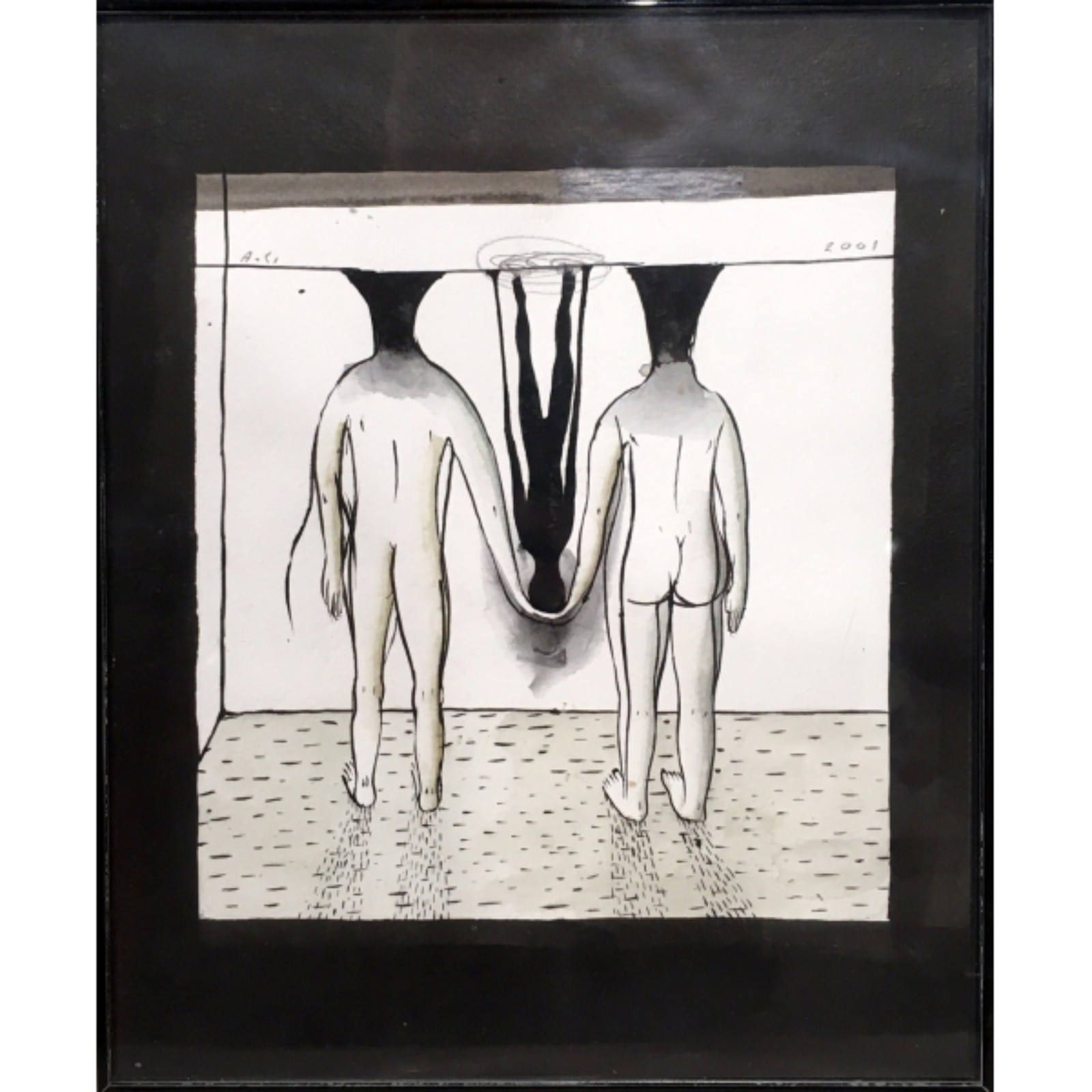 Alex Ceverny - Figuras. Desenho s/ papel, ass. com as iniciais e dat... - foto 1 de 2