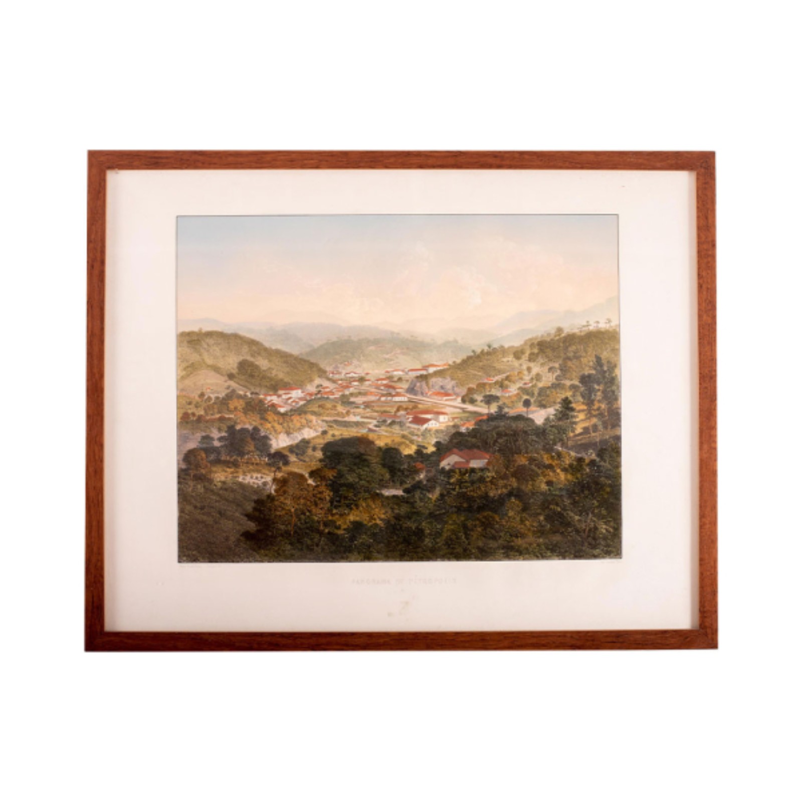 Panorama de Petrópolis. litografia a cores s/ papel, Victor Frond... - foto 1 de 2