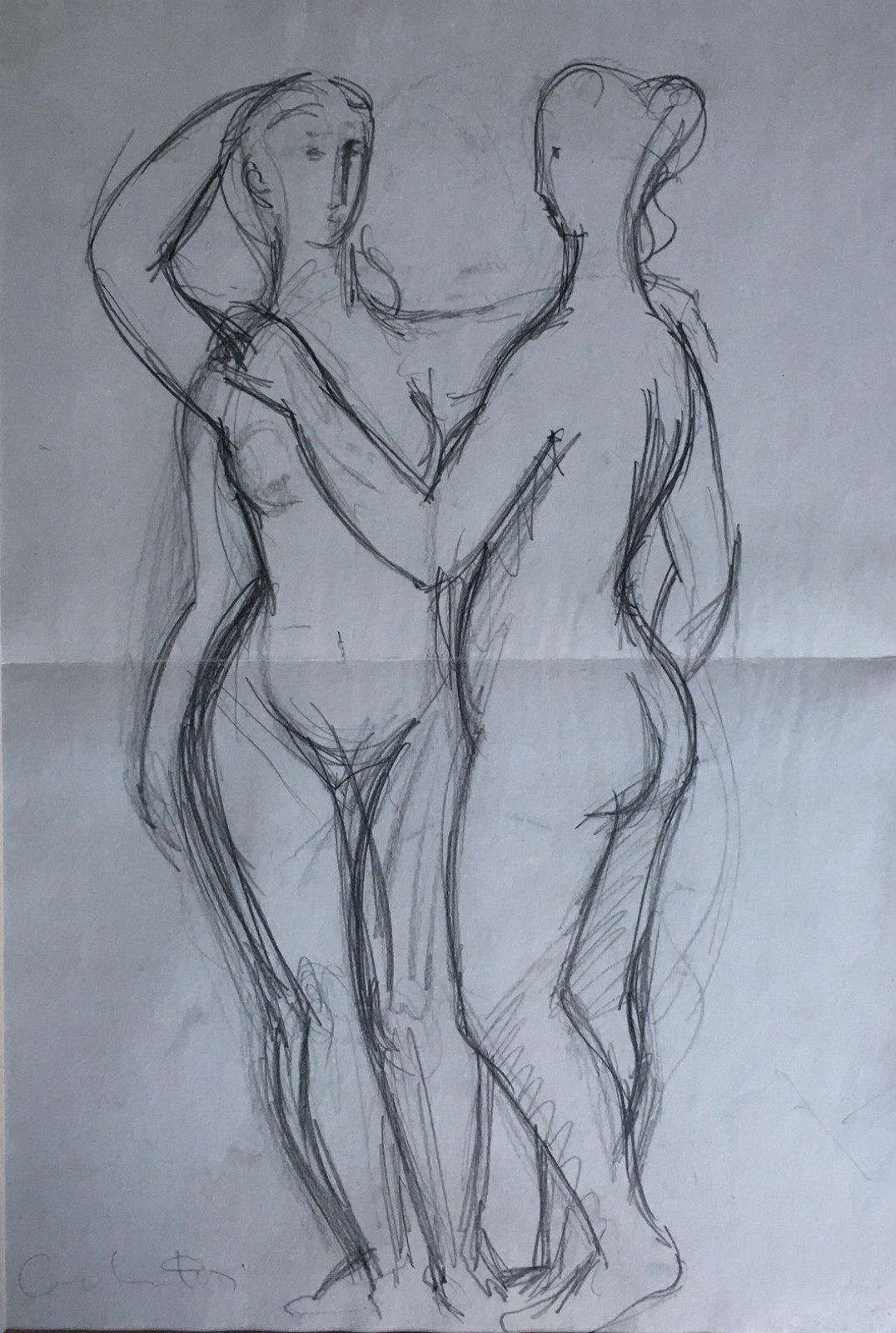 Alfredo Ceschiatti (1918-1989), Estudo para a escultura Duas Irmãs - foto 1 de 4