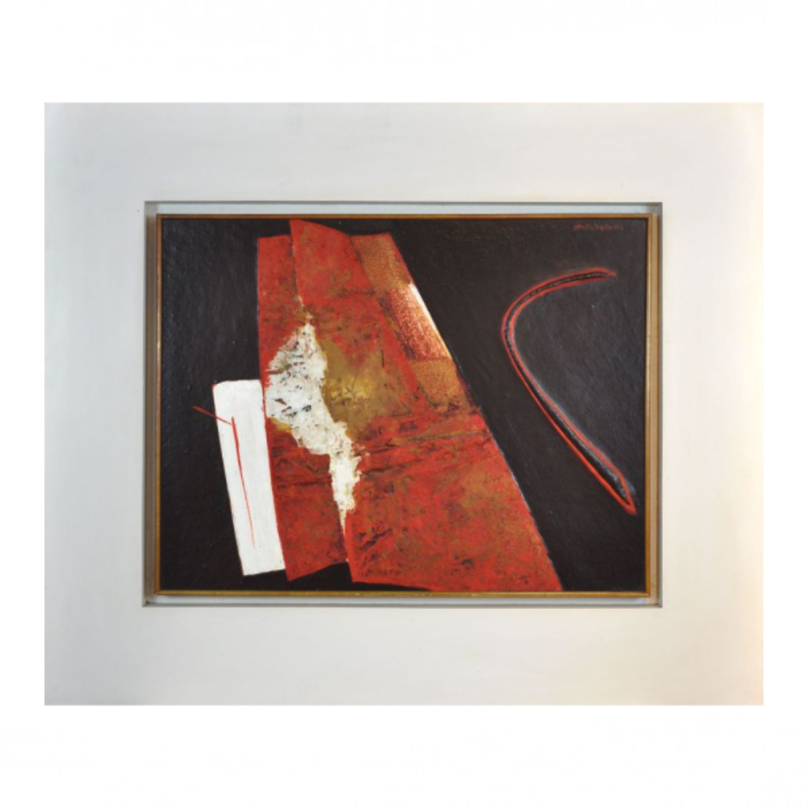 Wakabayashi, Kasuo. Abstrato. Óleo s/ tela colada em chapa de... - foto 1 de 2