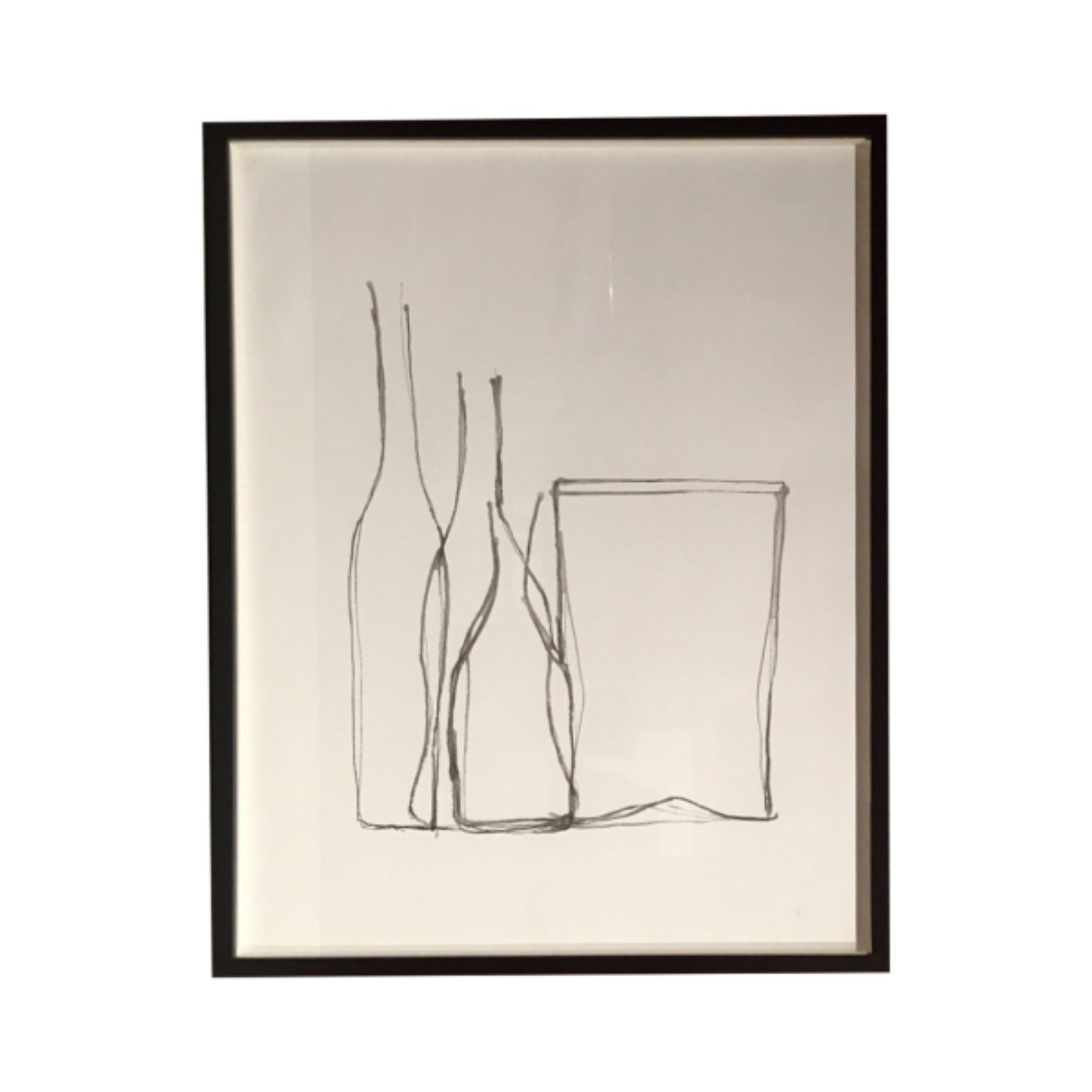 Aguada com lápis conté s/ papel, ass. dat. 2001 no verso. 65 x 50 cm - foto 1 de 2