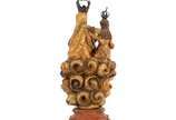 Santas Mães. Minas Gerais, século XVIII. Santas... - Santas Mães. Minas Gerais, século XVIII. Santas mães. Imagem esculpida em madeira policromada. 46 x 19 x 12cm com a coroa