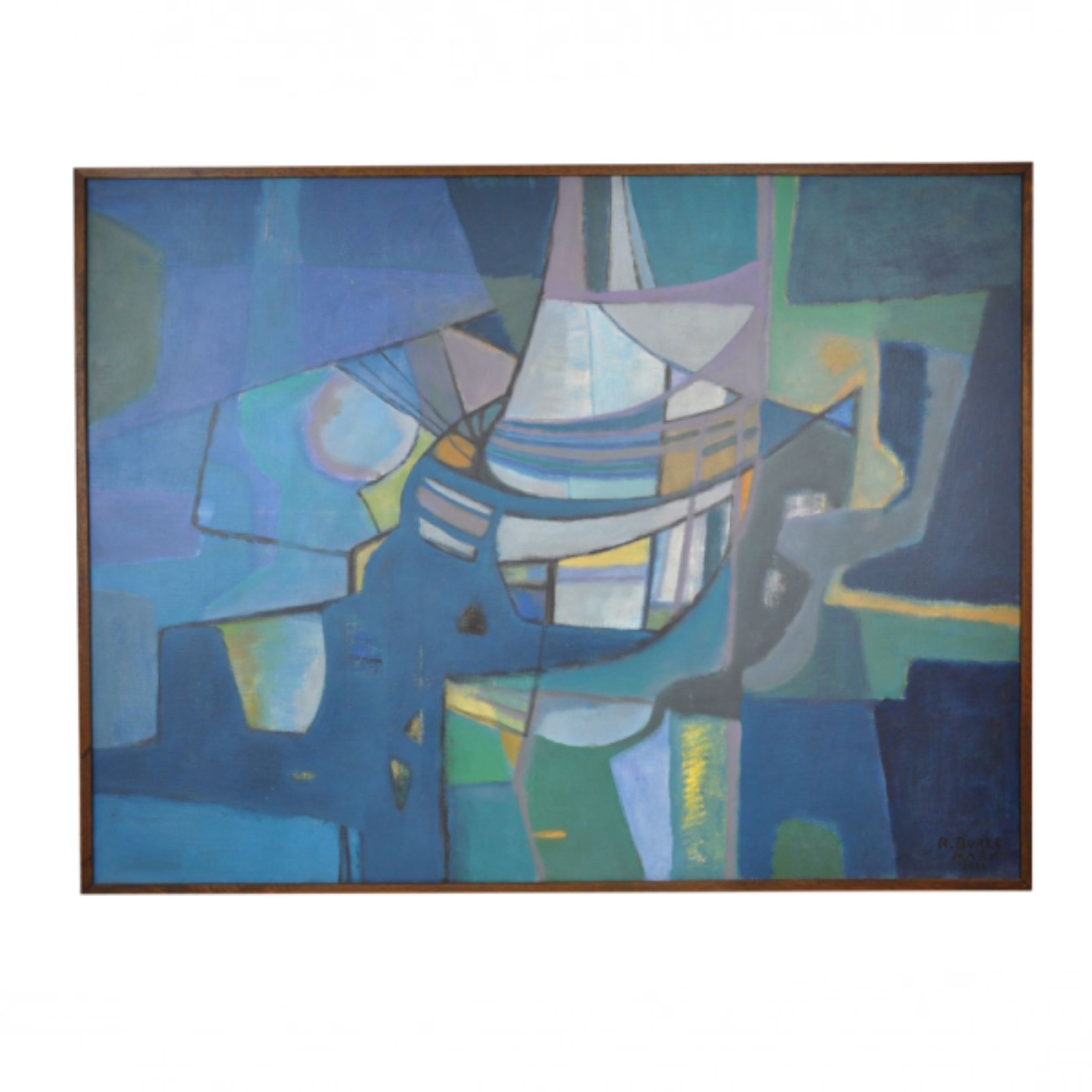 Roberto, Burle Marx. Abstrato. Óleo s/ tela, ass. dat. 1986 inf. dir... - foto 1 de 2
