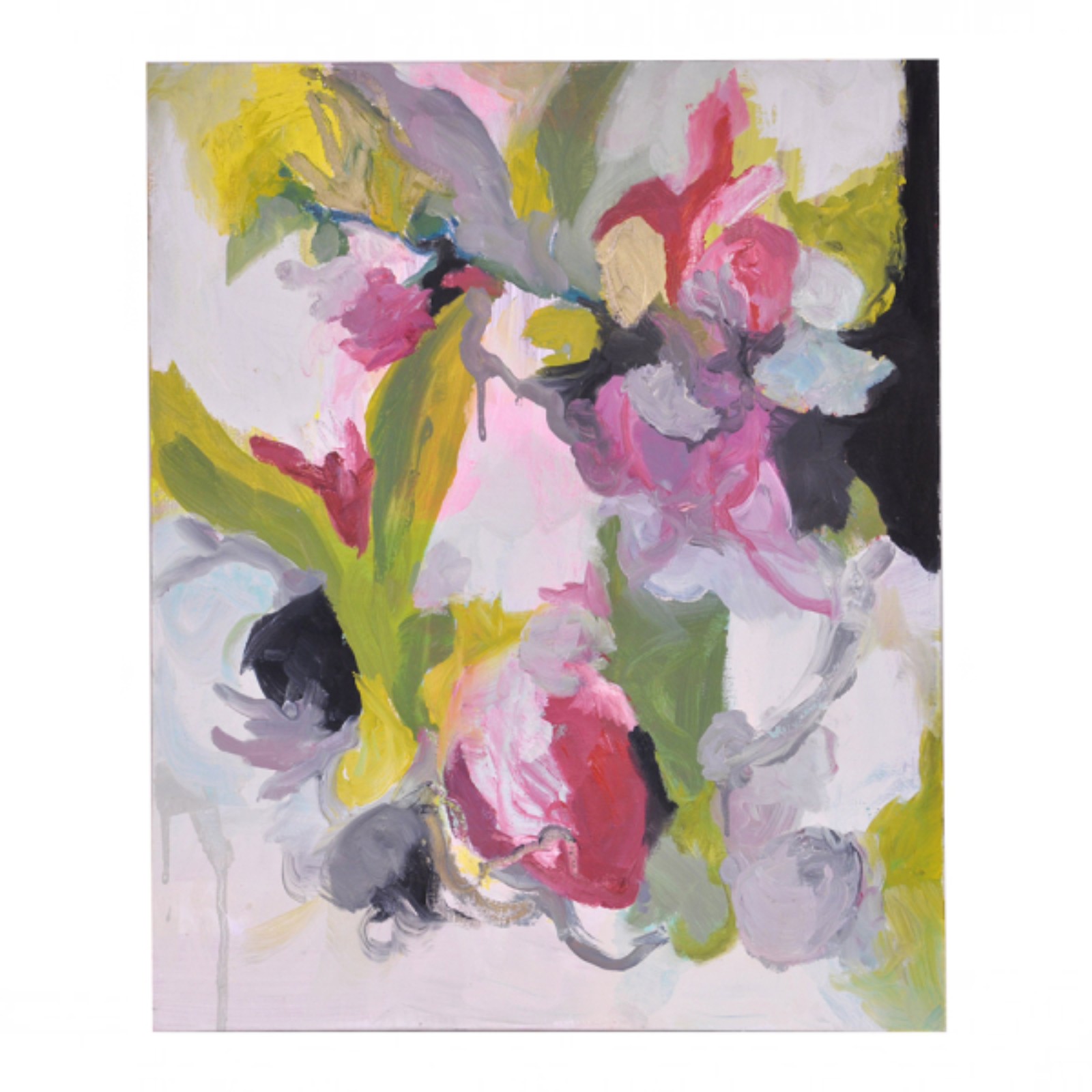 . Flores. Óleo s/ tela, ass. dat. 2015 sit. RJ no verso. 52 x 42cm - foto 1 de 2