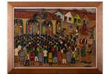 MIRANDA (1907-1985),  - . Baile. Óleo s/ chapa de madeira, ass. inf. dir. 50 x 69cm