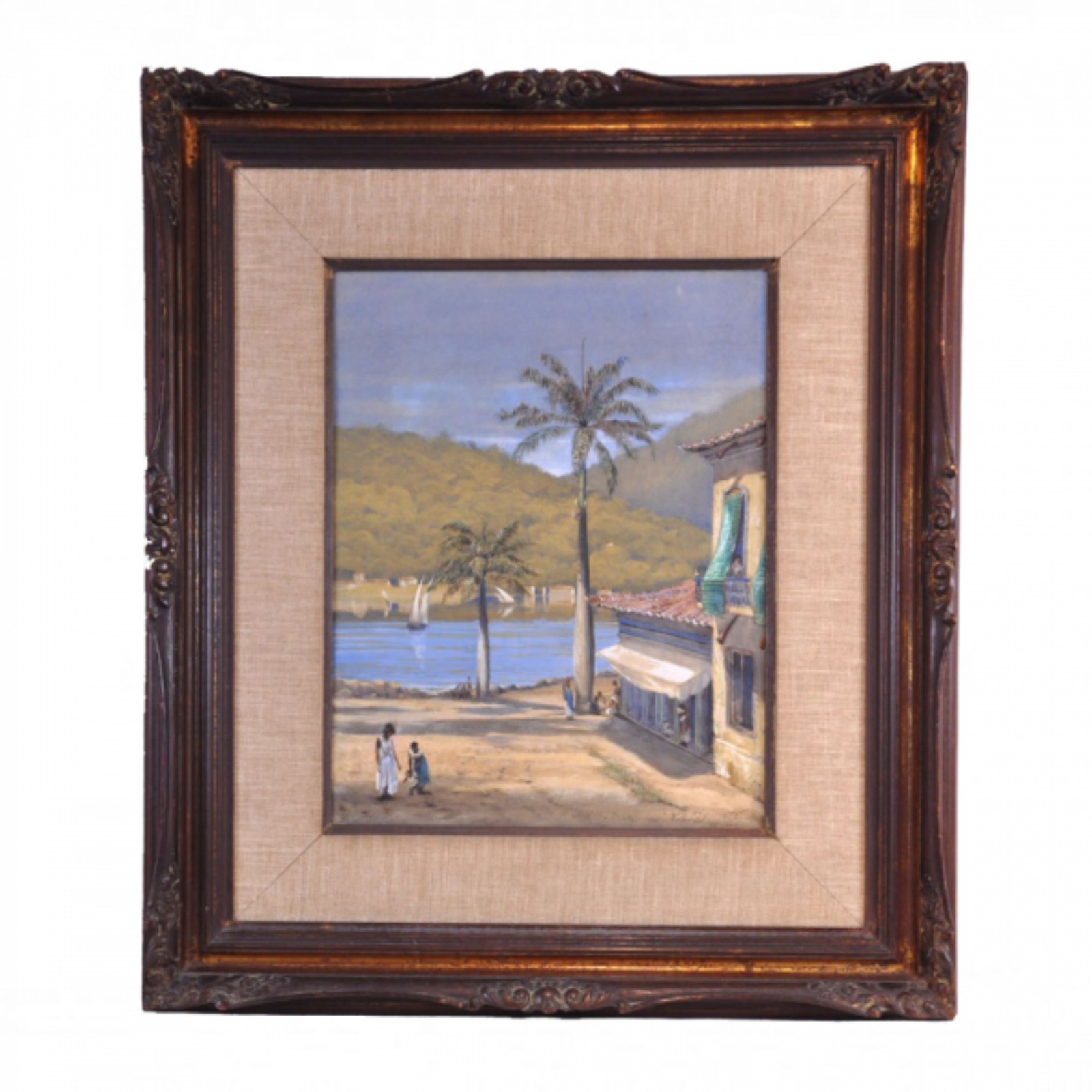 Cox, Frank E. Paisagem. Aquarela e guache s/ papel, ass. dat. 1882... - foto 1 de 2