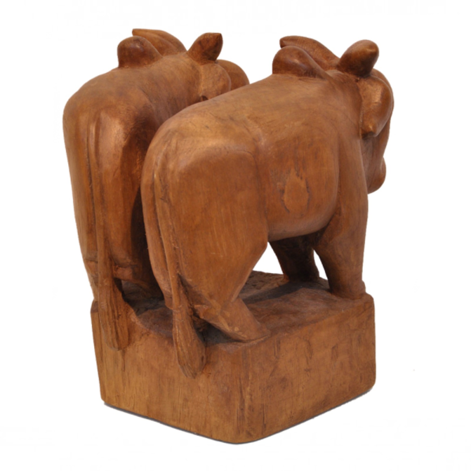 Arthur Pereira. Parelha de Bois. Escultura em madeira, ass. com as... - foto 2 de 2