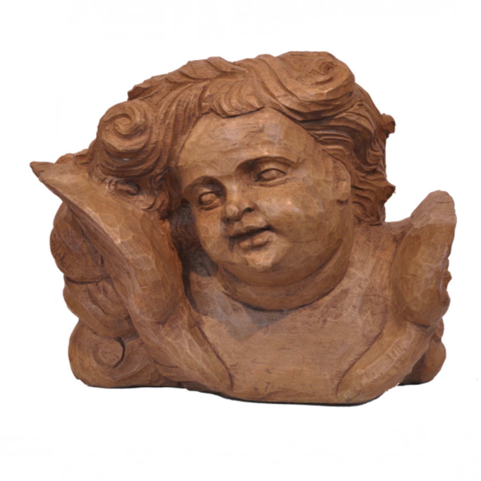 M. Portela. Querubim. Escultura em madeira, ass. lat. esq. 33 x 38 x... - foto 1 de 2