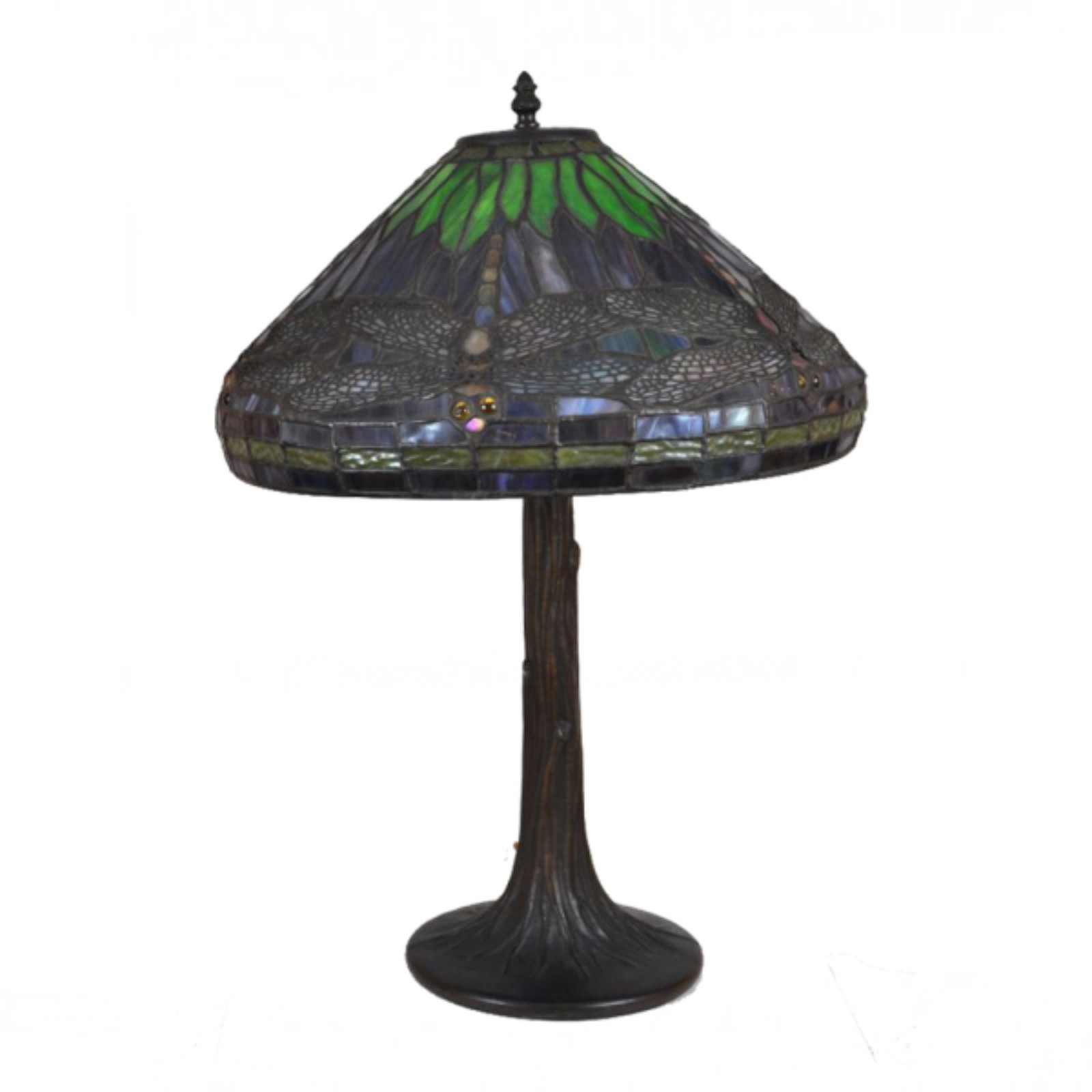 Luminária de mesa com cúpula em vidro iridescente e decorado com... - foto 3 de 3