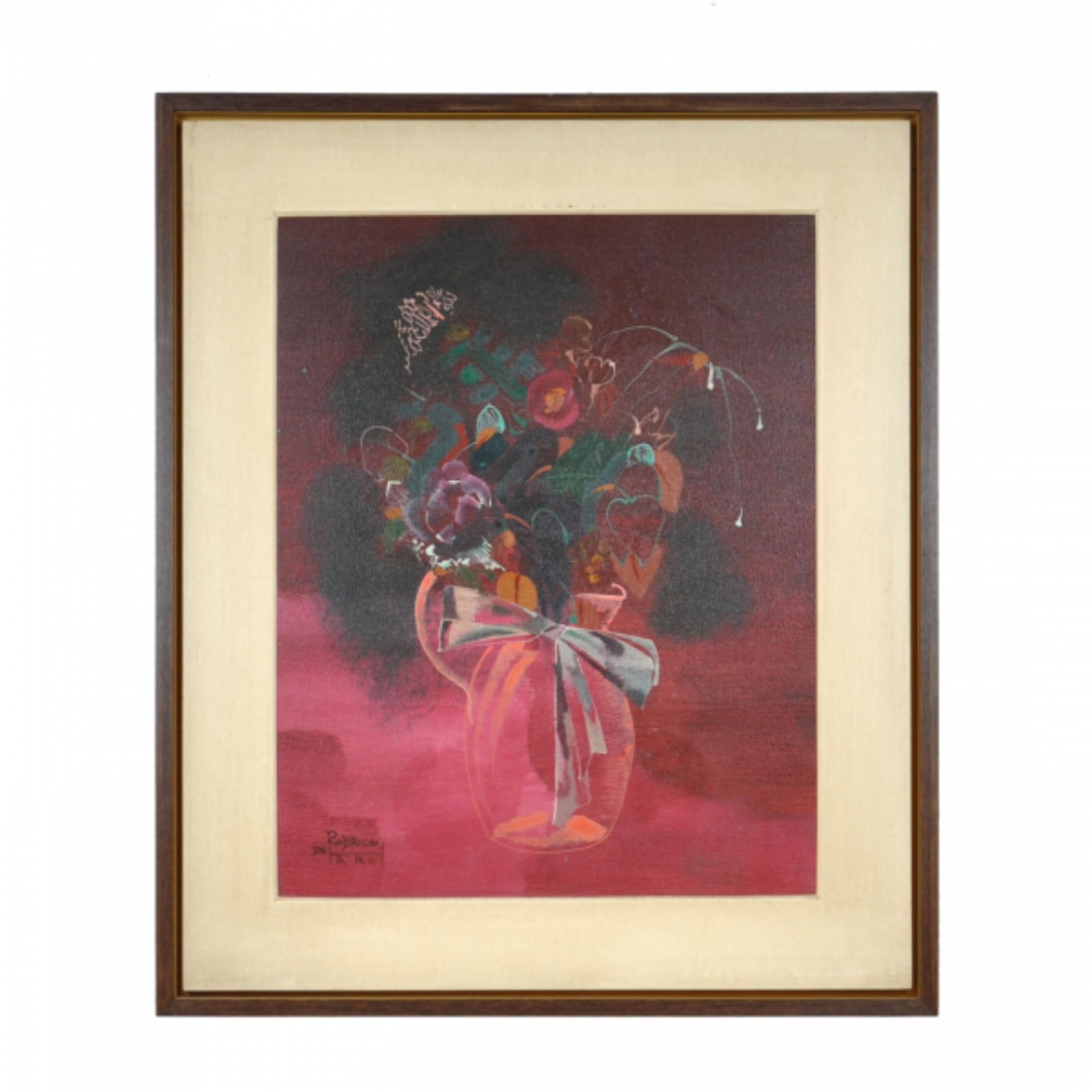 Vaso de Flores. Óleo s/ tela, ass. inf. esq. 50 x 40cm - foto 1 de 2
