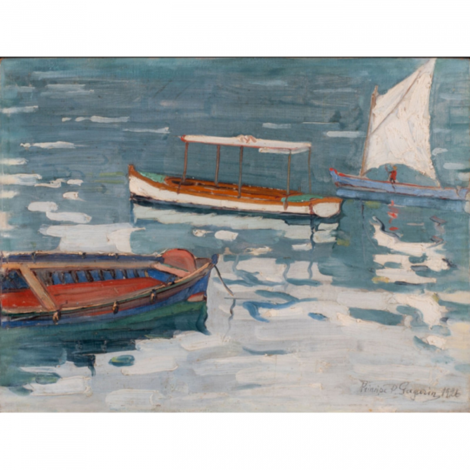 Paulo Gagarin. Marinha. óleo s/ tela, ass. inf. esq. med. 30 x 40cm - foto 1 de 2