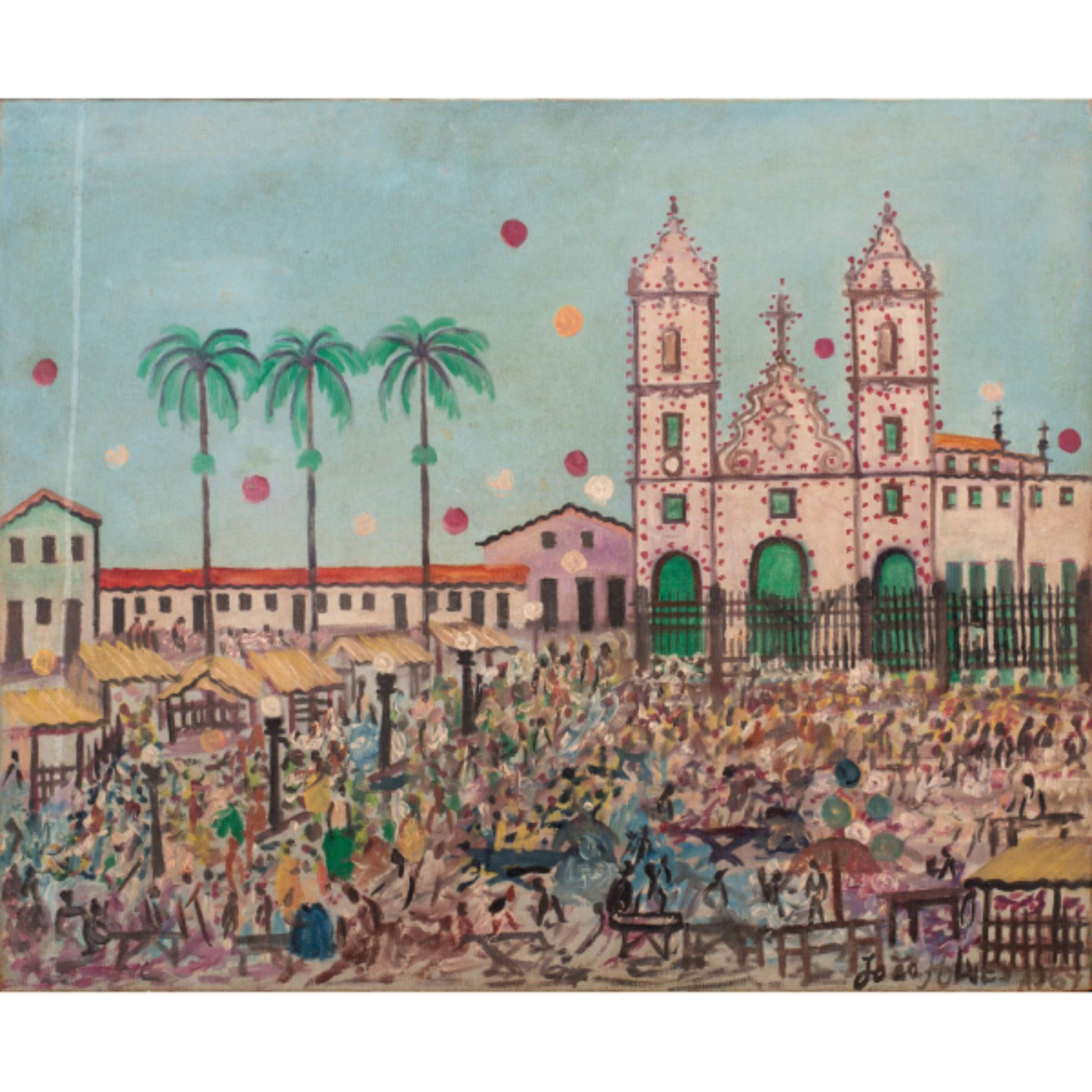 João Alves. A Festa do Senhor do Bonfim. Óleo s/ tela, ass. dat. 1964... - foto 1 de 3