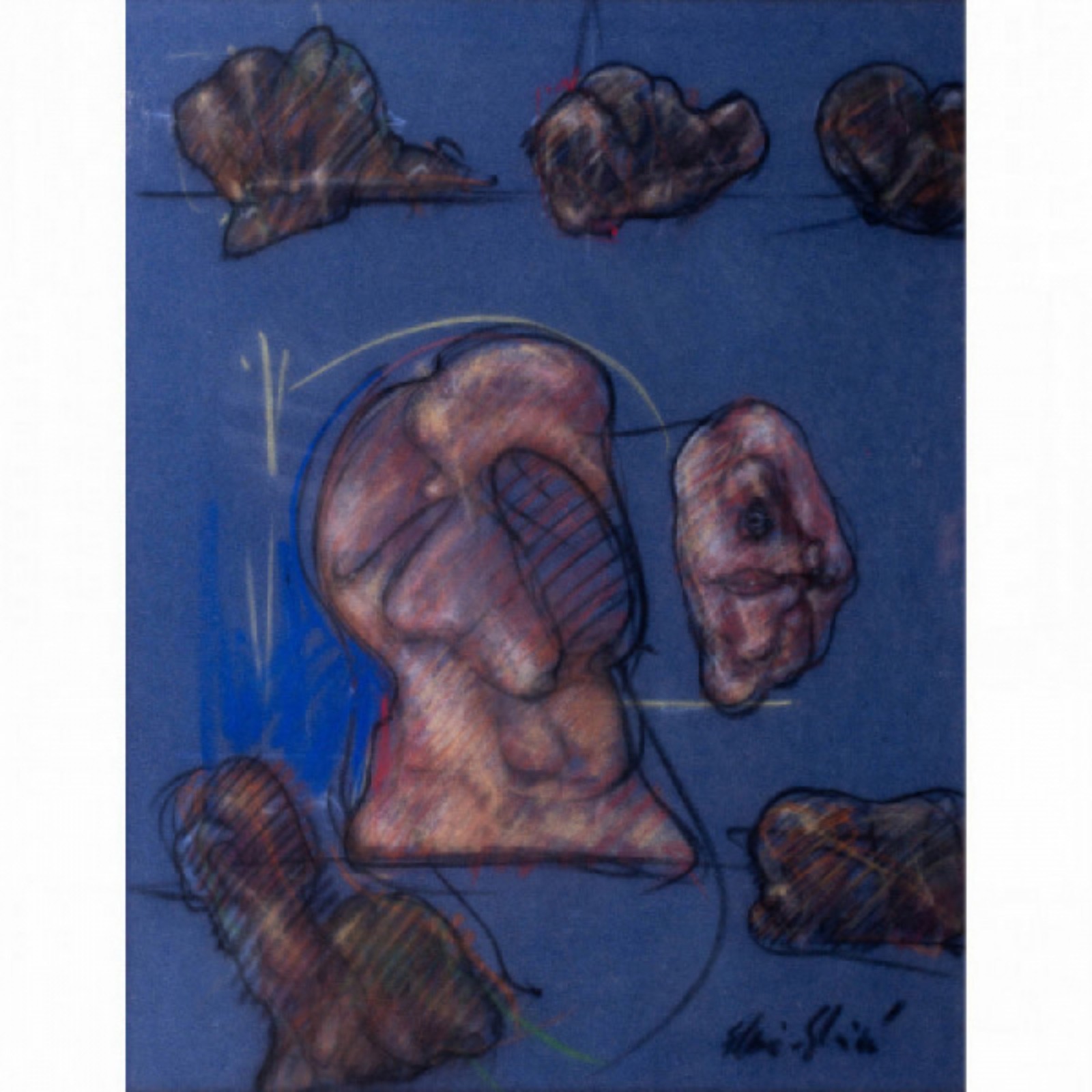 Shiró, Flávio. Sem Título. Pastel s/ papel feltro, ass. inf. dir. 63... - foto 1 de 3