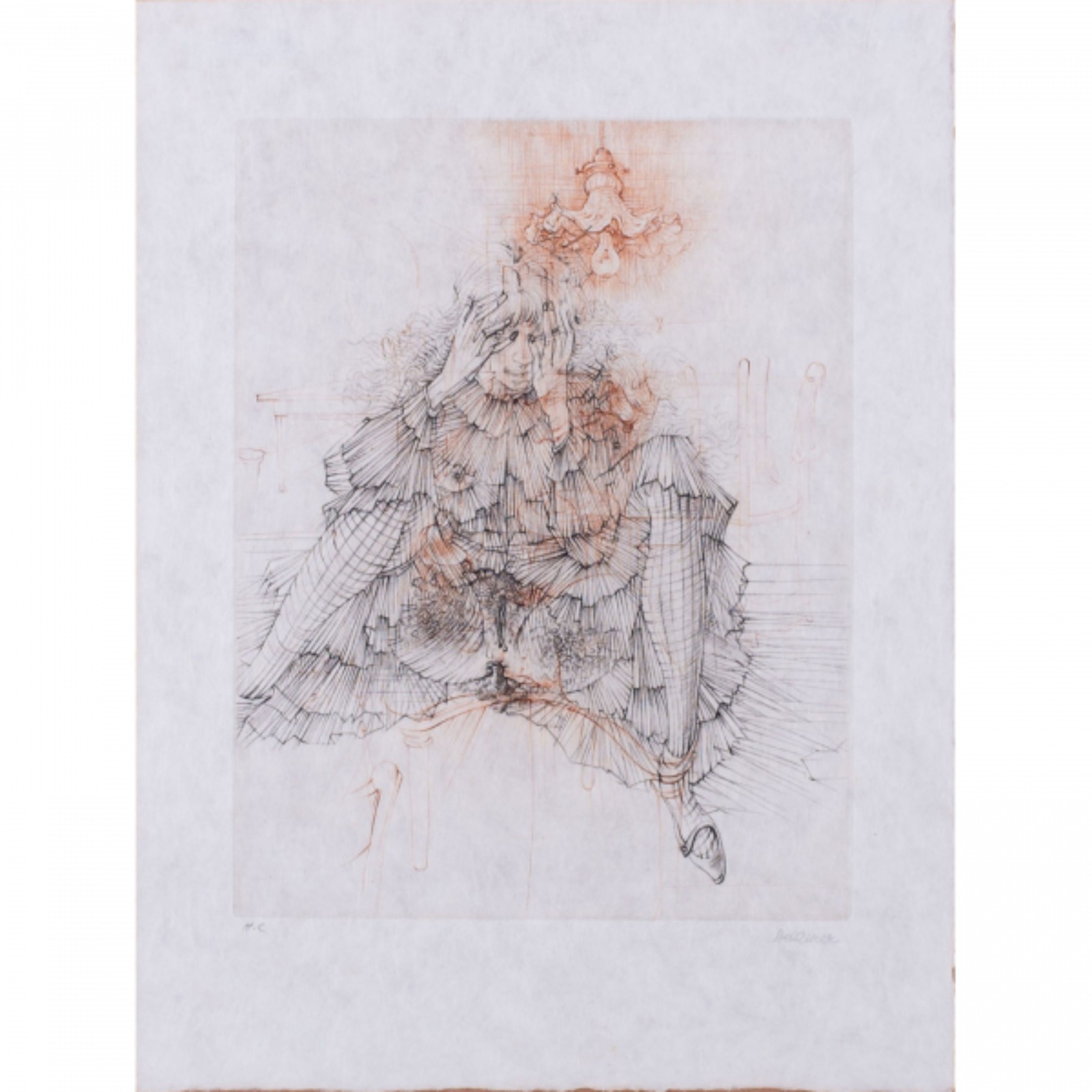 Hans Bellmer. Erótico. Ponta seca s/ papel, ass. inf. dir. e com a... - foto 1 de 3