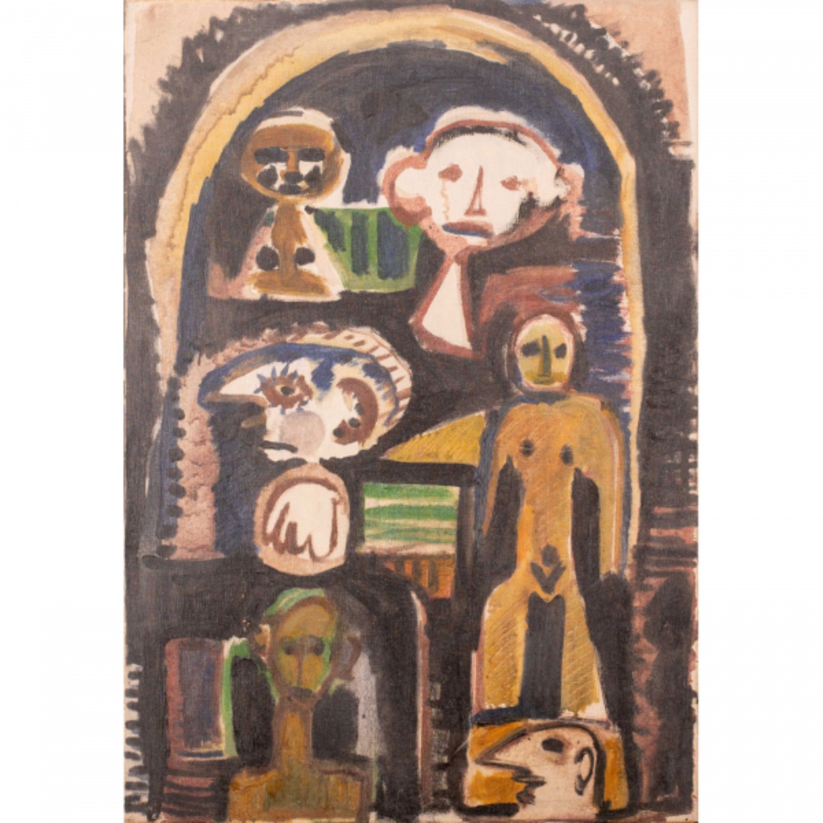 Gerchman, Rubens. Multidão. Acrílica s/ tela, ass. dat. 1964, com... - foto 1 de 2