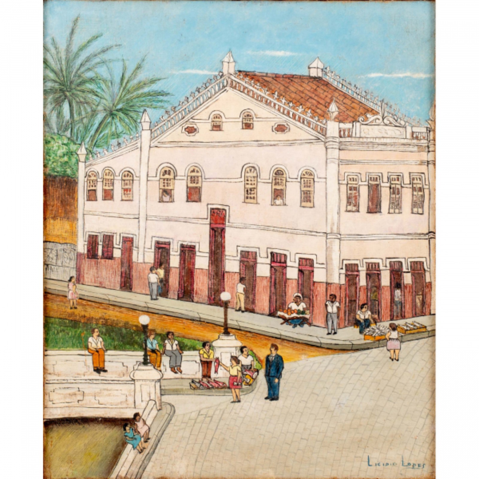 Licídio Lopes. Casarão. Óleo s/ tela, ass. inf. dir. 46 x 38cm - foto 1 de 3