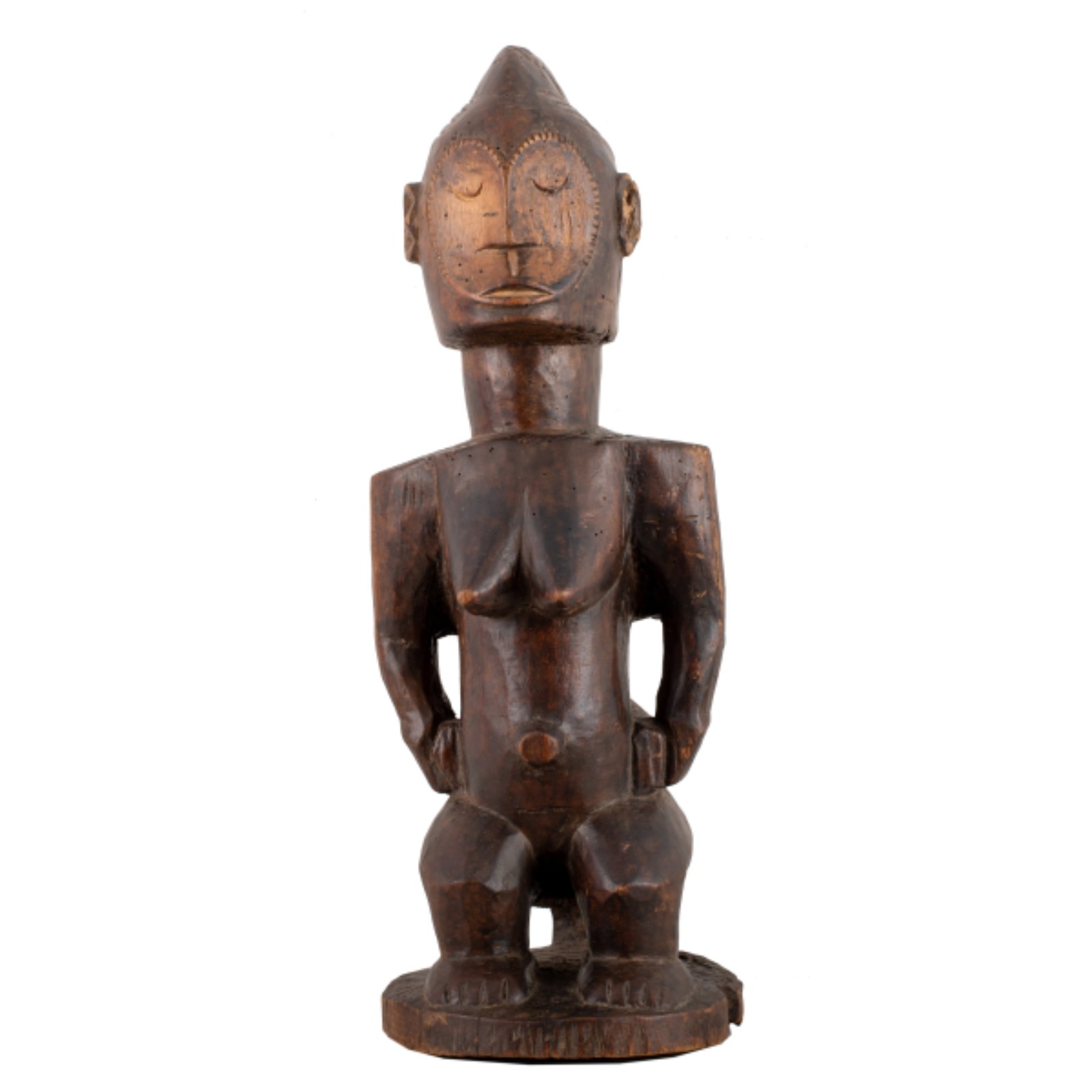 Figura Ngbaka. Escultura em madeira (RD Congo). 50 x 19 x 20cm - foto 1 de 3
