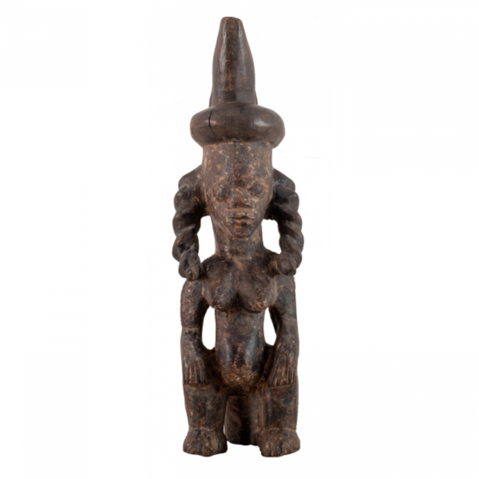 Figura Igbo. Escultura em madeira (Nigéria). 56 x 19 x 16cm - foto 1 de 3
