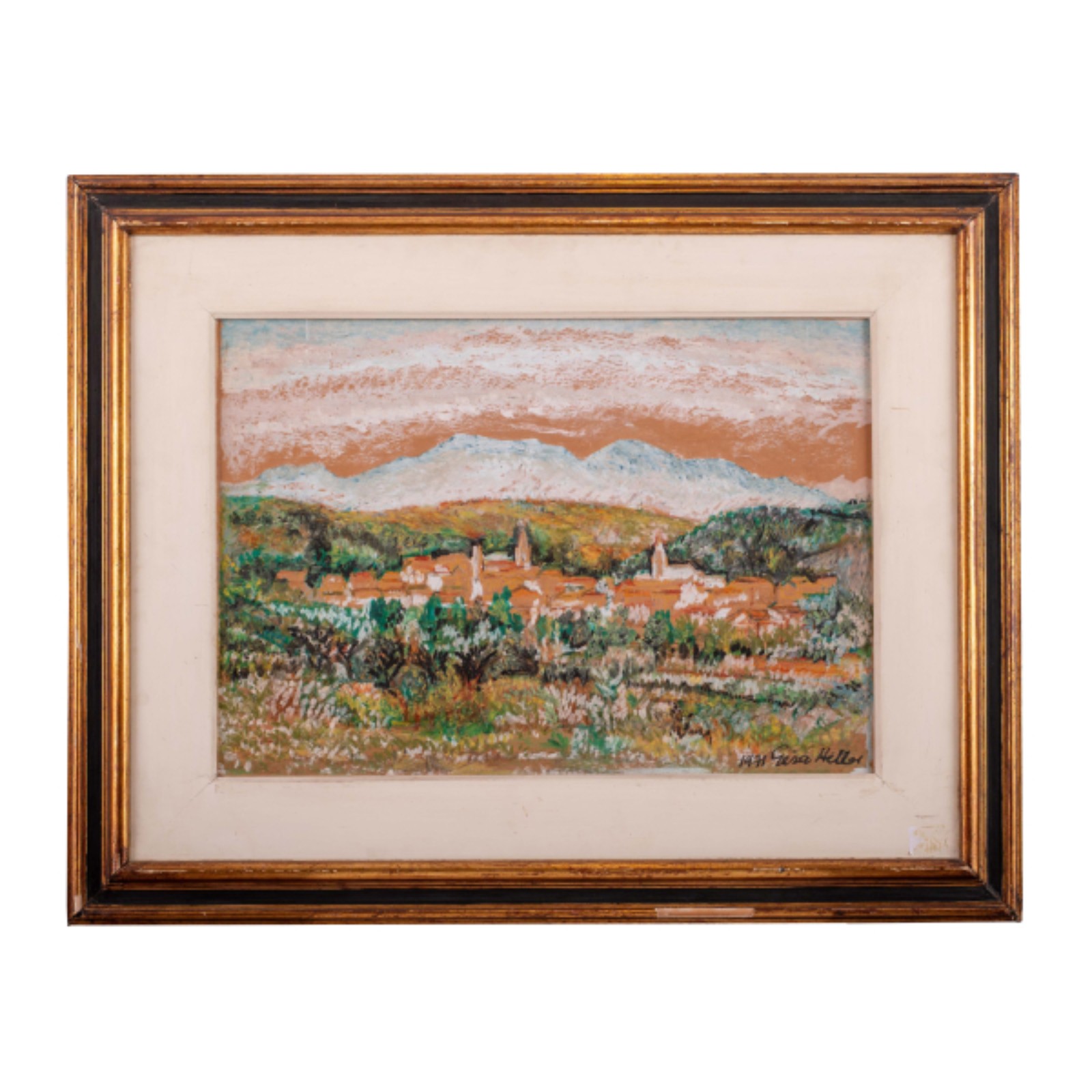 Paisagem. Óleo s/ chapa de madeira, ass. dat. 1971 inf. dir. 36 x 50cm - foto 1 de 2
