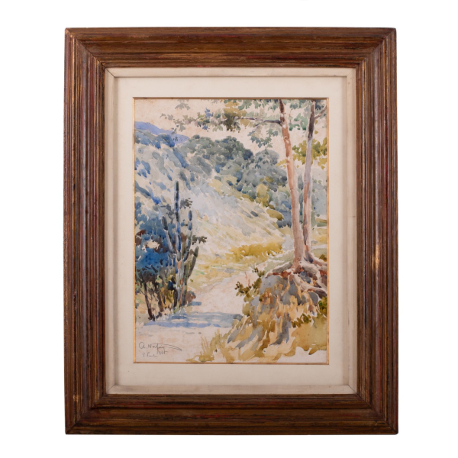Alfredo Norfini. Paisagem. Aquarela s/ papel, ass. dat. 1925 e sit... - foto 1 de 2