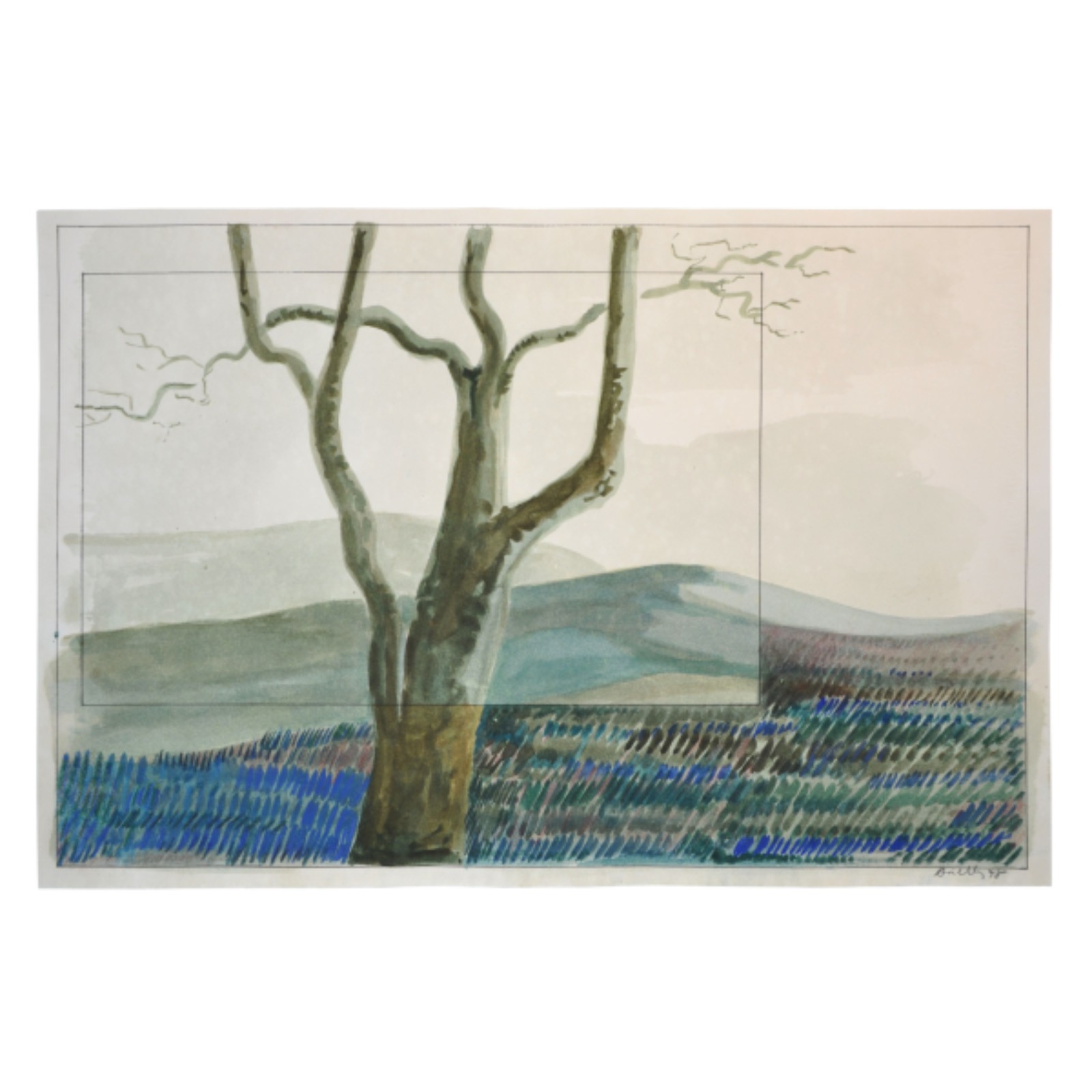 Décio Novielo. Paisagem. Aquarela s/ papel, ass. dat. 1978 inf. dir... - foto 1 de 2