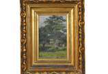 Benjamim Parlagreco (1856-1902),  - Paisagem. Óleo s/ madeira, ass. dat. 1905 inf. dir. 23 x 15cm