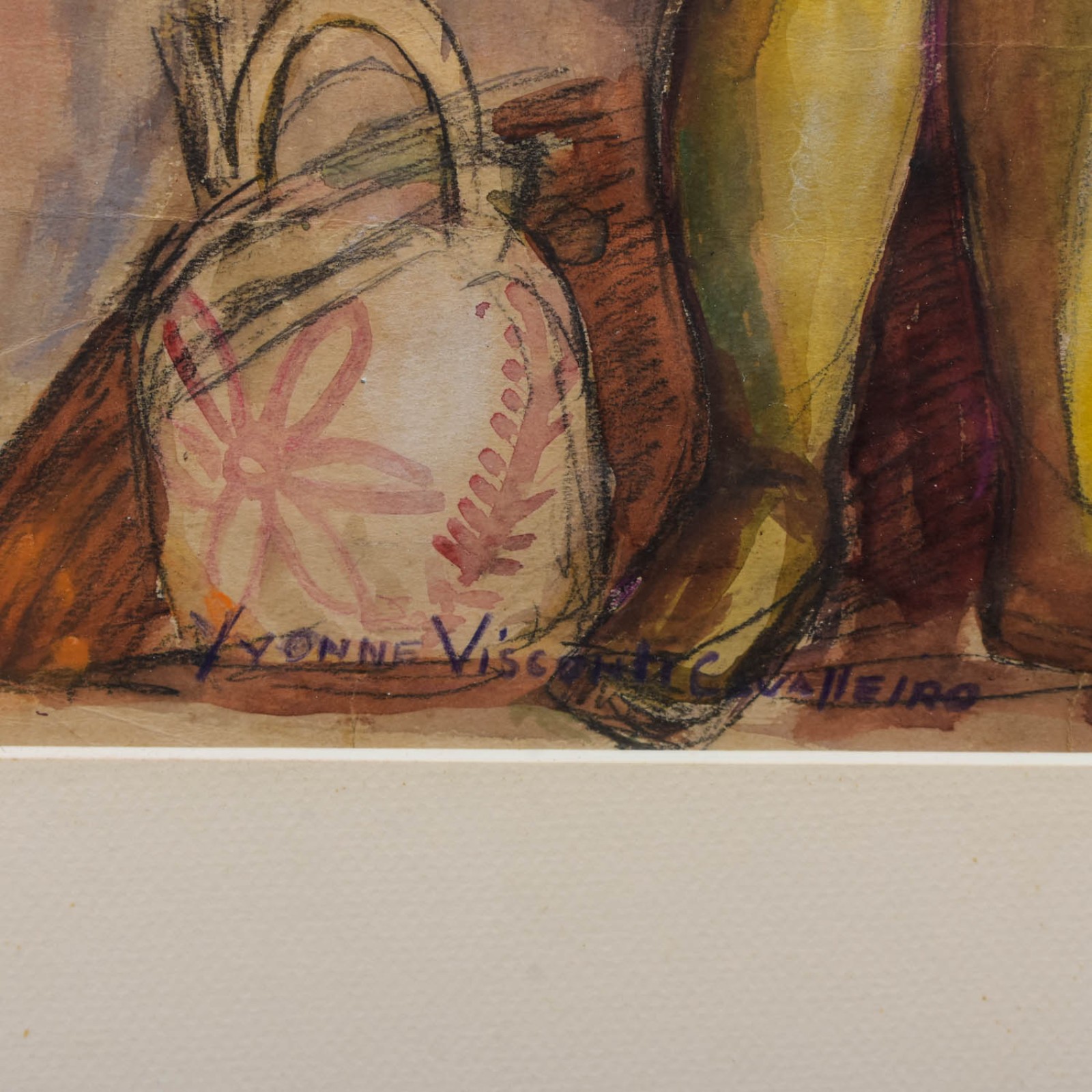 Yvonne Visconti (1902-1965), Mulher com cesto de frutas - foto 2 de 6