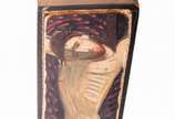 Emeric Marcier (1916-1990),  - Marcier, Emeric. Cristo. Têmpera s/ argamassa, ass no verso. 24 x 11,5 x 7cm
