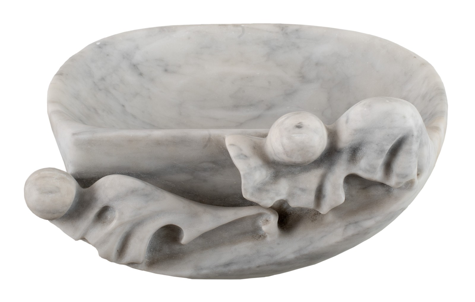 Angela Freiberger. Floreira / Fruteira. Escultura em mármore, ass... - foto 1 de 4