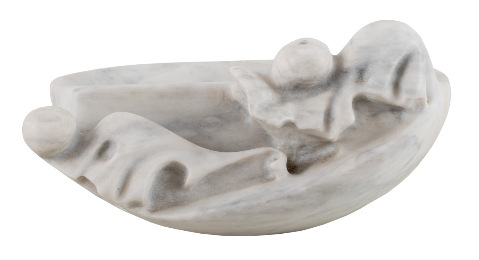 Angela Freiberger. Floreira / Fruteira. Escultura em mármore, ass... - foto 4 de 4