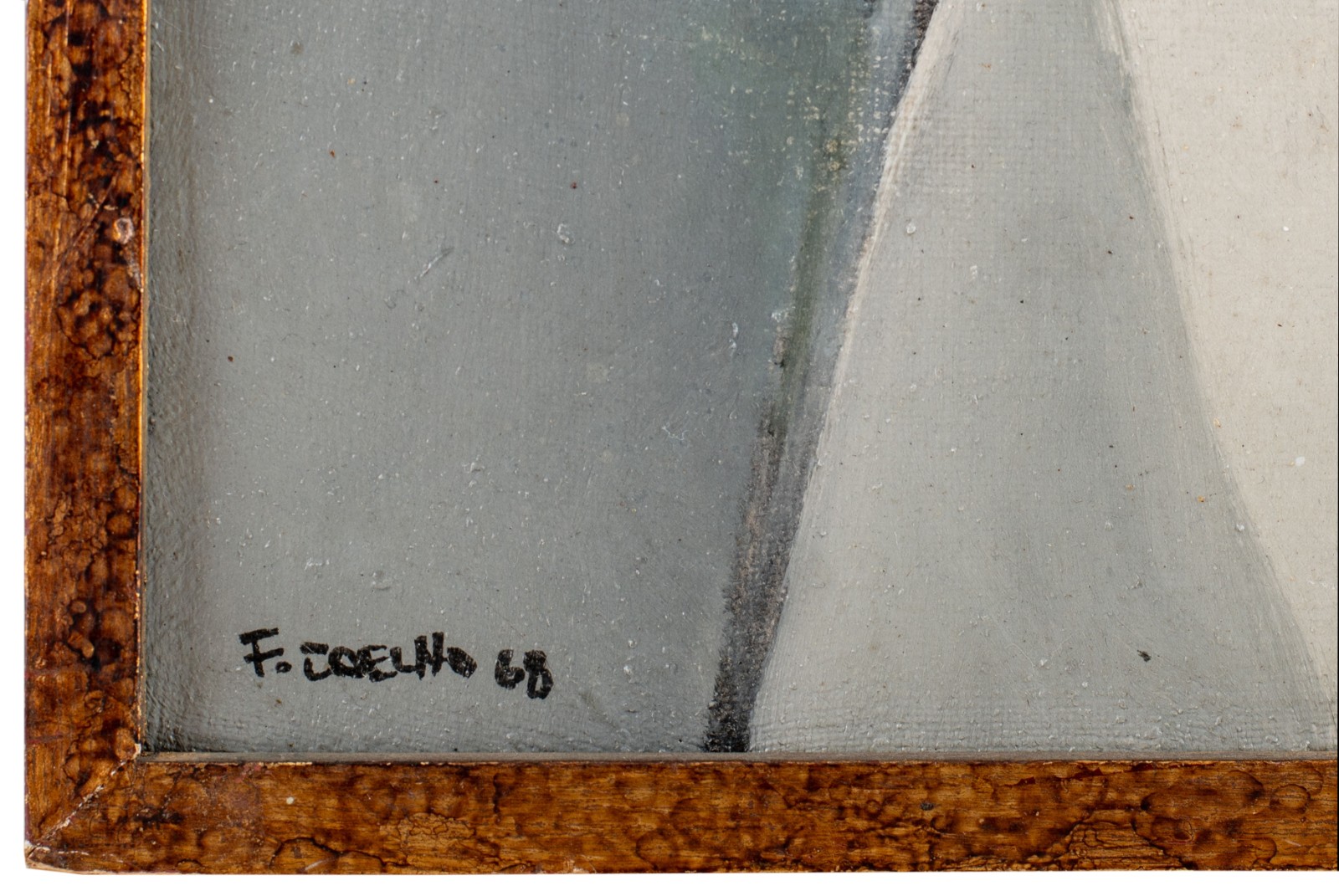 Fernando Coelho. Cidade. Óleo s/ tela, ass. dat. 1968 inf. esq. e no... - foto 2 de 3