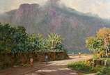 Gastão Formenti (1894-1974),  - Gastão Formenti. Paisagem Serrana. Óleo s/ chapa madeira ind., ass. dat. 1964 inf. dir. 38 x 46cm