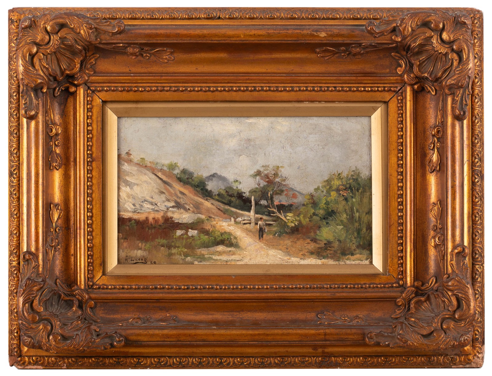 Arthur Lucas. Paisagem com Criança. Óleo s/ tela, ass. dat. 59 inf... - foto 4 de 4
