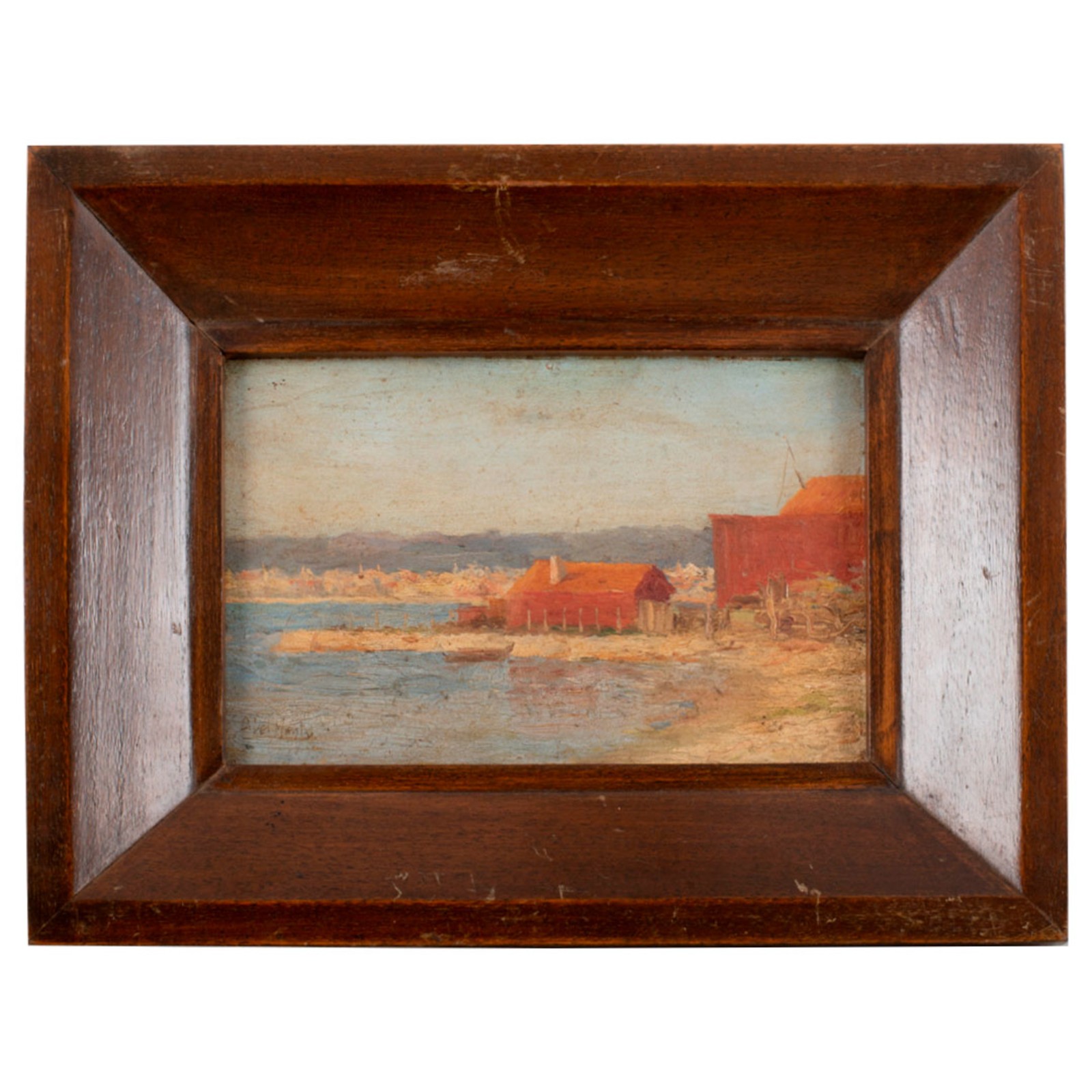 Abel Manta. Paisagem Litorânea. Óleo s/ madeira, ass. inf. esq. 11,5... - foto 2 de 4