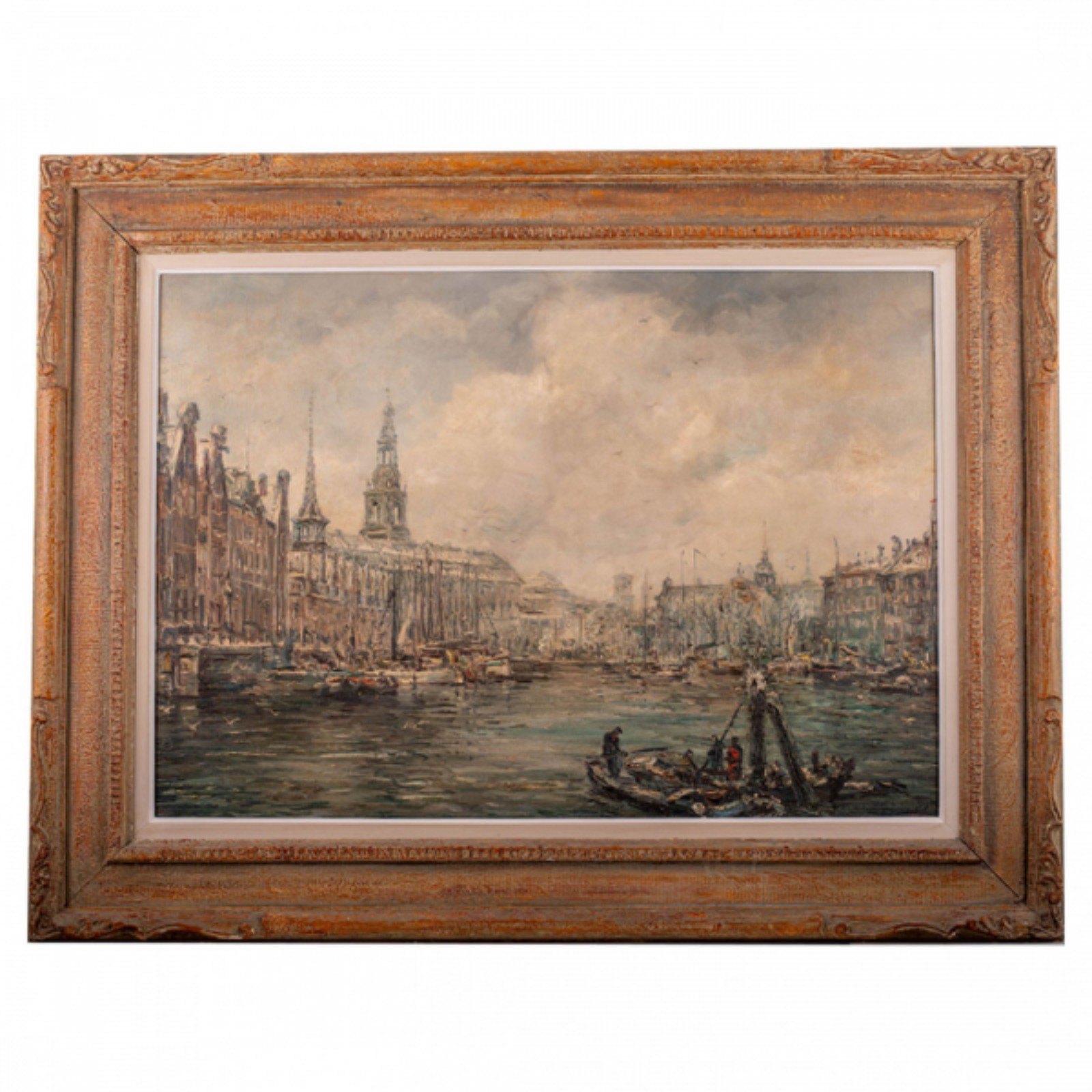 Van Dijk, Wim. Paisagem europeia. Óleo s/ tela, ass. inf. dir. e ass... - foto 1 de 2